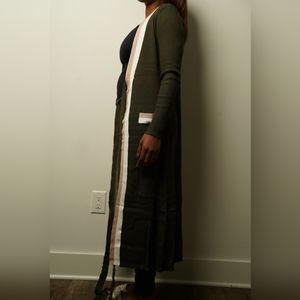 Long olive Green Cardigan brand new